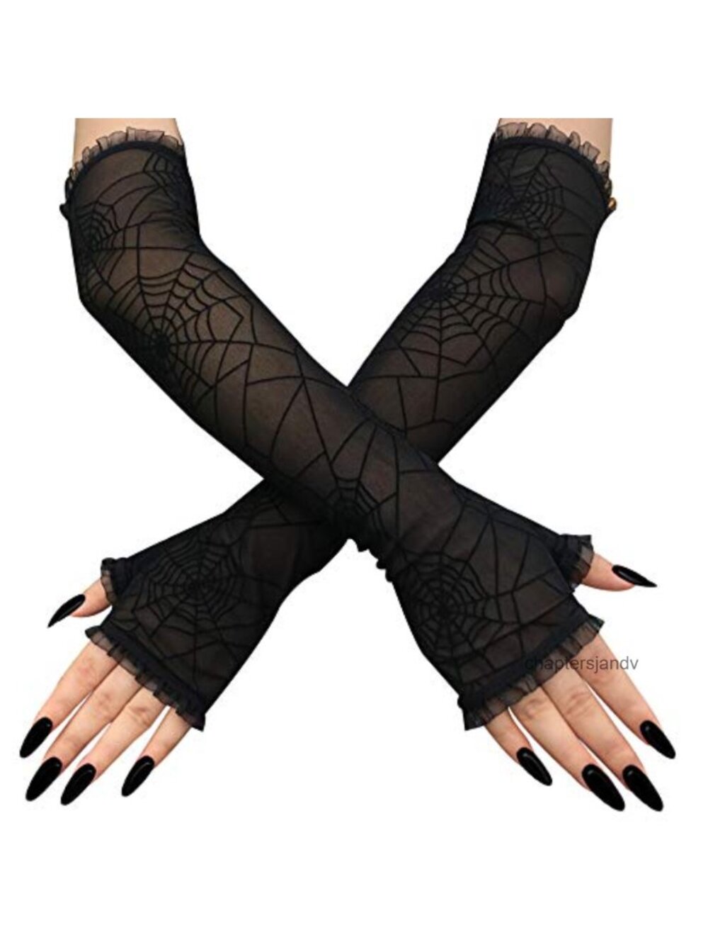 Spider Web Arm Warmer & Headband Set Halloween Party Costume Accessories